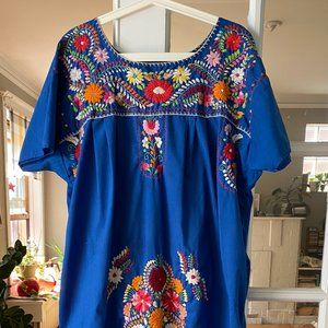 Embroidered Mexican Dress